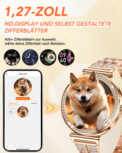 Laden Sie das Bild in den Galerie-Viewer, CIVO Smartwatch Damen Fitness Tracker Sport Schrittzähler Wasserdicht IP67 Fitnessuhr Blutdruckmessung Pulsuhr Smart Watch Kompatibel Android iOS Rosegold Silber