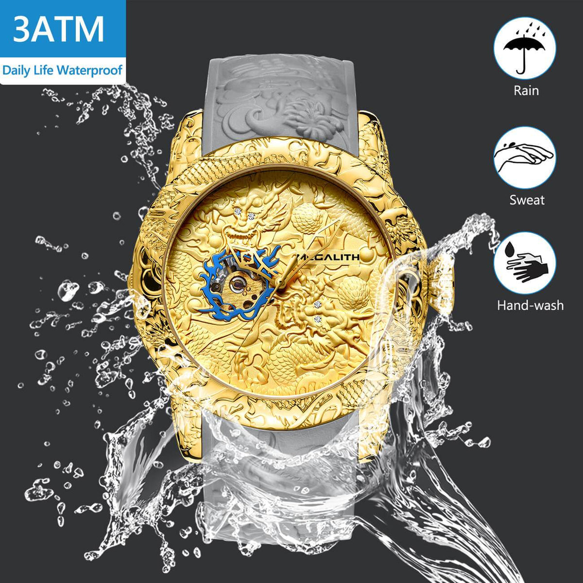8041M Mechanical Men Watch Rubber Band – Fashion