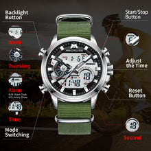 Load image into Gallery viewer, Analog Digital Watch | Nylon Band | 8276M
