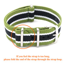 Load image into Gallery viewer, NATO Strap 4/8 Packs - 16mm 18mm 20mm 22mm 24mm Premium Ballistic Nylon Watch Bands Zulu Style with Stainless Steel Buckle