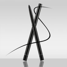 Laden Sie das Bild in den Galerie-Viewer, 1 Stück natürlicher Augenbrauenstift mit doppeltem Verwendungszweck, Eyeliner, wasserfest, schweißfest, schwarz, dreht sich automatisch, von Allumyth