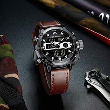 Laden Sie das Bild in den Galerie-Viewer, Analog Digital Watch | Leather Band | 8051M