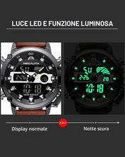 Laden Sie das Bild in den Galerie-Viewer, Analog Digital Watch | Leather Band | 8051M