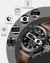 Laden Sie das Bild in den Galerie-Viewer, Analog Digital Watch | Leather Band | 8051M