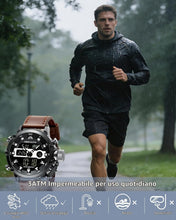 Laden Sie das Bild in den Galerie-Viewer, Analog Digital Watch | Leather Band | 8051M