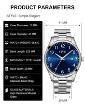 Charger l'image dans la galerie, Quartz Men Watch | Stainless Steel Band | 8344C