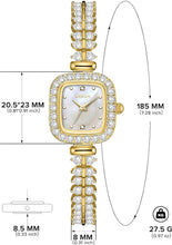 Laden Sie das Bild in den Galerie-Viewer, Diamond Quartz Women Watch Set | Stainless Steel Band | Sparkling Diamond Bracelet Set 1853L