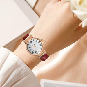 Quarzuhr für Damen | Lederarmband | CIVO 8129C