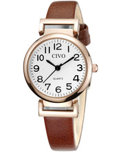 Laden Sie das Bild in den Galerie-Viewer, 2065C | Quartz Women Watch | Leather Band