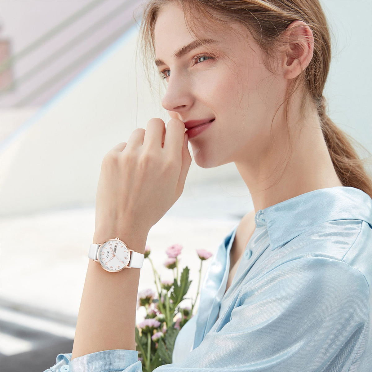 2408C | Quartz Women Watch | Leather Band – Fashion
