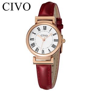 Quarzuhr für Damen | Lederarmband | CIVO 8129C