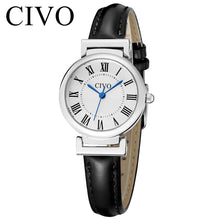 Laden Sie das Bild in den Galerie-Viewer, Quarzuhr für Damen | Lederarmband | CIVO 8129C