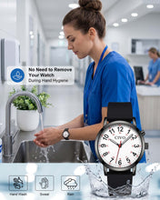 Load image into Gallery viewer, Night-Light Nurse Watches for Women: Easy-Read Analog Waterproof Watch | 8421C