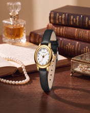 Charger l'image dans la galerie, Small Oval Watches for Women: Elegant Leather Watch, Fits Small Wrists, Arabic Numerals | 8372C