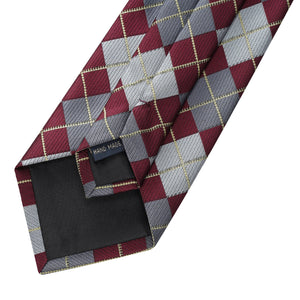Neckties Set Checkered Tie Pocket Square Set for Business Wedding Party