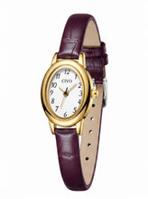 Charger l'image dans la galerie, Small Oval Watches for Women: Elegant Leather Watch, Fits Small Wrists, Arabic Numerals | 8372C