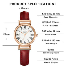 Load image into Gallery viewer, Quartz Women Watch | Leather Band | CIVO 8129C