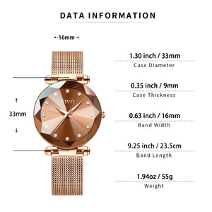 8064C | Quartz Women Watch | Mesh Band