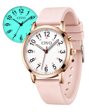 Load image into Gallery viewer, Night-Light Nurse Watches for Women: Easy-Read Analog Waterproof Watch | 8421C
