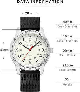 8343C | Quartz Men Watch | Rubber Band-megalith watch