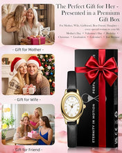 Load image into Gallery viewer, Small Oval Watches for Women: Elegant Leather Watch, Fits Small Wrists, Roman Numerals | 8371C