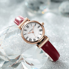 Laden Sie das Bild in den Galerie-Viewer, Quarzuhr für Damen | Lederarmband | CIVO 8129C