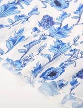 Laden Sie das Bild in den Galerie-Viewer, Damen Sommer Spaghettiträger Ausgestelltes A-Linien Minikleid Gerafftes Ärmelloses Blumen Strandkleid