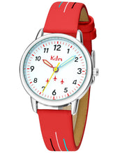 Load image into Gallery viewer, KDM Kids Watch Analog Quartz 30mm, Children&#39;s Time Teacher Watch for Boys Girls, Waterproof Wrist Watches Leather Strap, Kids Gifts Age 3-12