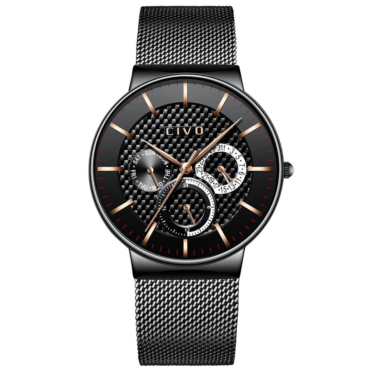 0047C | Quarzuhr für Herren | Mesh-Armband