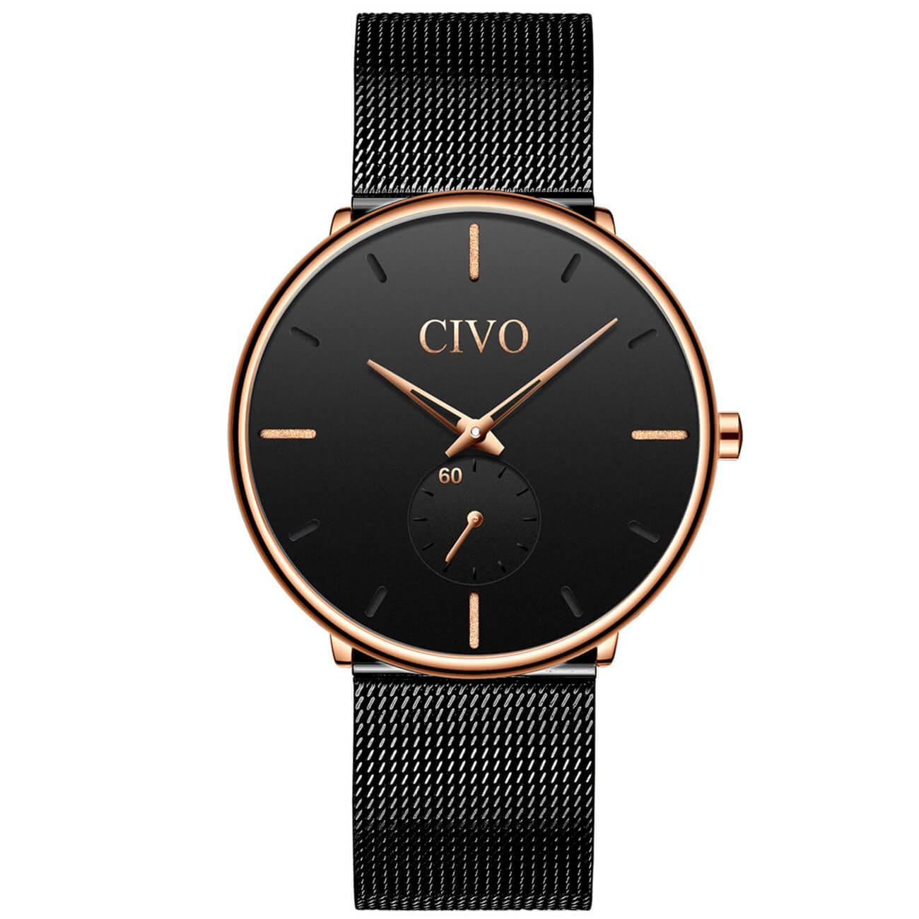 0124C | Quarzuhr für Herren | Mesh-Armband