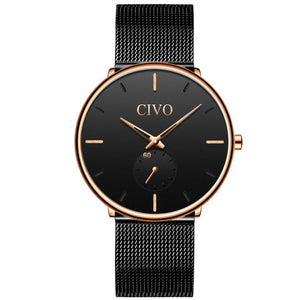 0124C | Quarzuhr für Herren | Mesh-Armband