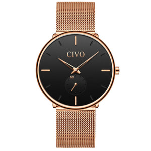 0124C | Quarzuhr für Herren | Mesh-Armband