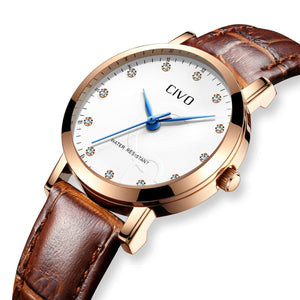2047C | Quarzuhr für Damen | Lederarmband