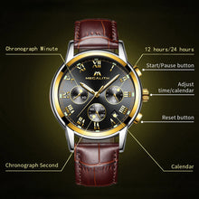 Laden Sie das Bild in den Galerie-Viewer, 0060M | Quarz-Herrenuhr | Lederarmband