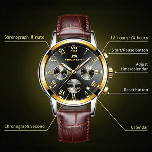 0060M | Quarz-Herrenuhr | Lederarmband