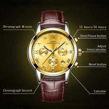 Laden Sie das Bild in den Galerie-Viewer, 0060M | Quarz-Herrenuhr | Lederarmband