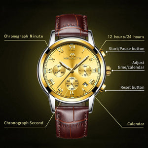 0060M | Quarz-Herrenuhr | Lederarmband
