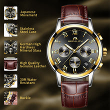Laden Sie das Bild in den Galerie-Viewer, 0060M | Quarz-Herrenuhr | Lederarmband