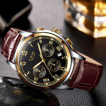 Laden Sie das Bild in den Galerie-Viewer, 0060M | Quarz-Herrenuhr | Lederarmband