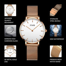 Load image into Gallery viewer, 8011C | Quartz Women Watch | Mesh Band