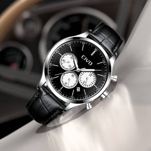 8016C | Quartz Men Watch | Leather Band