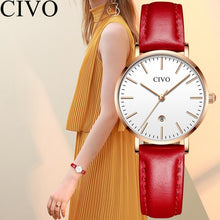 Laden Sie das Bild in den Galerie-Viewer, 8062C | Quarzuhr für Damen | Lederarmband