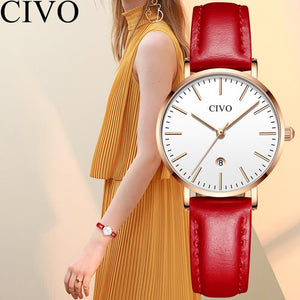 8062C | Quarzuhr für Damen | Lederarmband