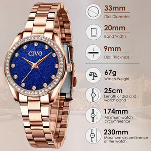 8119C | Quartz Women Watch | Stainless steel Band-megalith watch