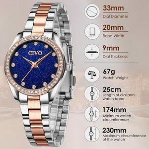 8119C | Quartz Women Watch | Stainless steel Band-megalith watch