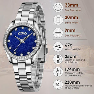 8119C | Quartz Women Watch | Stainless steel Band-megalith watch