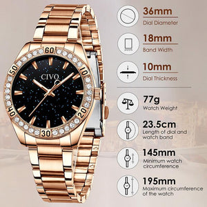 8118C | Quartz Women Watch | Stainless steel Band-megalith watch