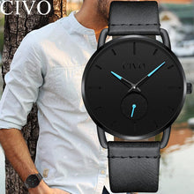 Laden Sie das Bild in den Galerie-Viewer, 8085C | Quarz-Herrenuhr | Lederarmband