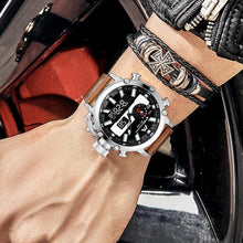 Laden Sie das Bild in den Galerie-Viewer, 8229M | Quartz Men Watch | Leather Band-megalith watch