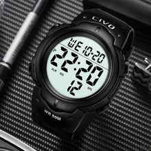 Laden Sie das Bild in den Galerie-Viewer, 1068C | Quartz Digital Men Watch | Rubber Band-megalith watch